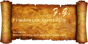 Frankovics Gusztáv névjegykártya